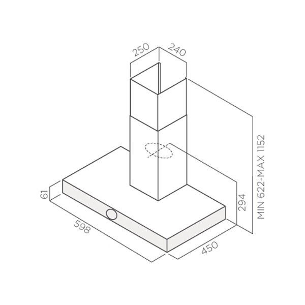 Каминная вытяжка Jetair Touch IX/A/60