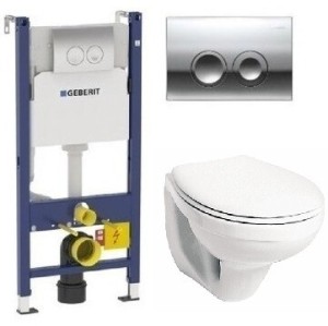 Комплект инсталляция и унитаз подвесной Geberit 458.124.21.1-M131