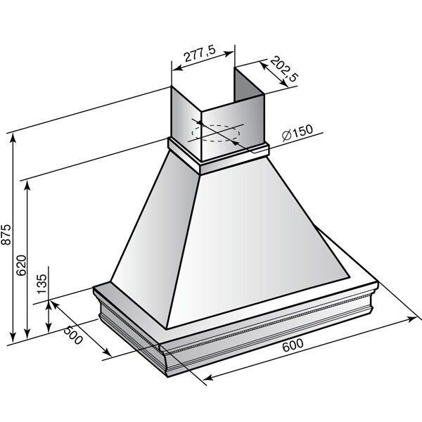 Каминная вытяжка Elikor Капелла 60 бежевый/бук крем патина золото Каминная вытяжка Elikor Капелла 60 бежевый/бук крем патина золото