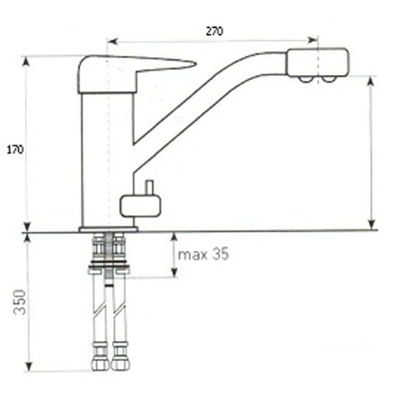 Смеситель для мойки Zigmund & Shtain ZS 1100 темная скала Смеситель для мойки Zigmund & Shtain ZS 1100 темная скала