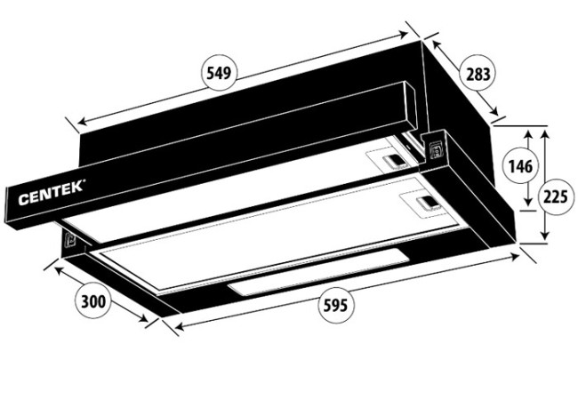 Встраиваемая вытяжка Centek СТ-1840-60 SS