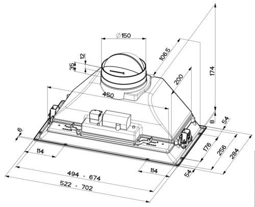 Встраиваемая вытяжка Faber Inca Plus HCS X A70 Встраиваемая вытяжка Faber Inca Plus HCS X A70