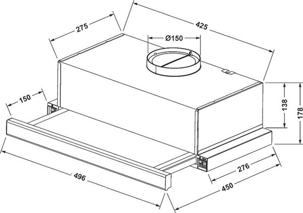 Встраиваемая вытяжка Monsher TELE II 50 GB Встраиваемая вытяжка Monsher TELE II 50 GB