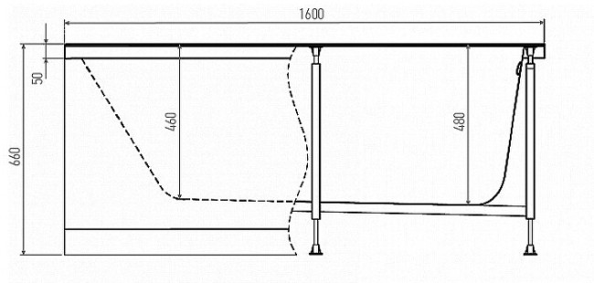 Ванна акриловая Alex Baitler GARDA 160*70 Ванна акриловая Alex Baitler GARDA 160*70