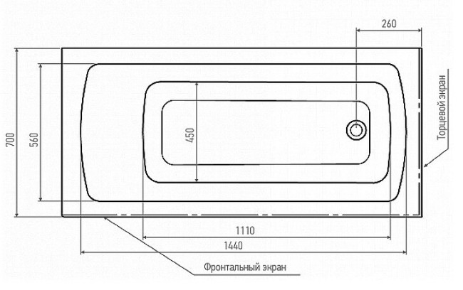 Ванна акриловая Alex Baitler GARDA 160*70 Ванна акриловая Alex Baitler GARDA 160*70