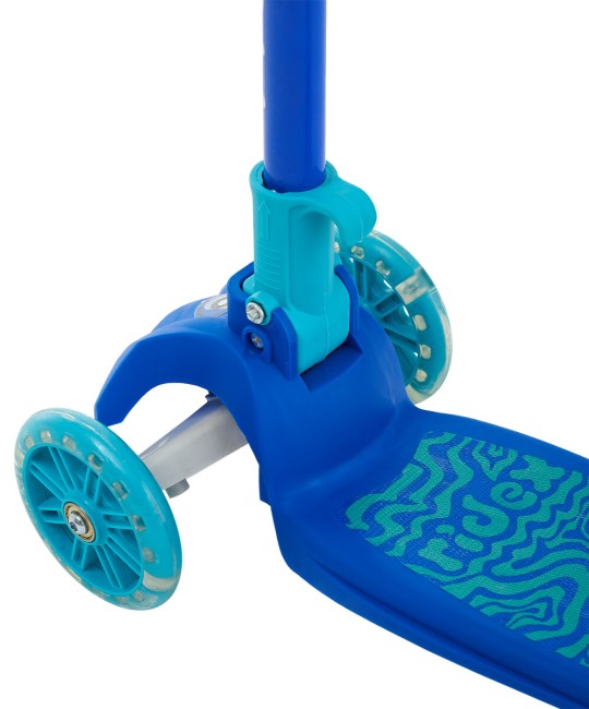 Самокат Ridex 3-х колесный Wave, 120/90 мм синий/голубой Самокат Ridex 3-х колесный Wave, 120/90 мм синий/голубой