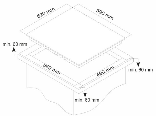 Встраиваемая газовая варочная панель Gefest СГ СН 1211 Е55