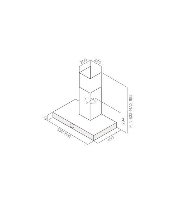 Каминная вытяжка Jetair Touch IX/A/90