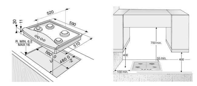 Встраиваемая газовая варочная панель Whirlpool AKM 528 NA