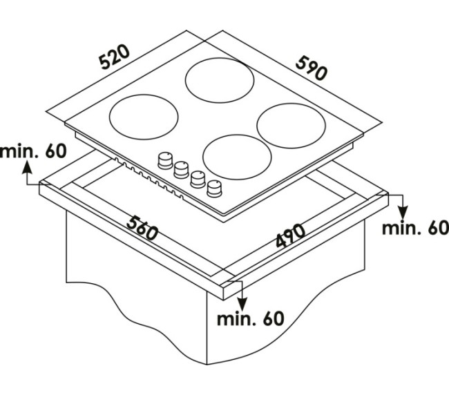 Встраиваемая электрическая варочная панель Schaub Lorenz SLK MY6TC3 Встраиваемая электрическая варочная панель Schaub Lorenz SLK MY6TC3
