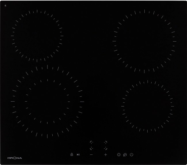 Встраиваемая электрическая варочная панель Krona Zauber 60 BL 1DZTK