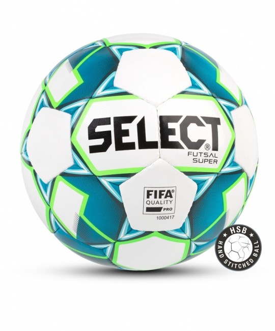 Мяч футзальный Select Futsal Super FIFA (850308) №4 белый/синий/зеленый