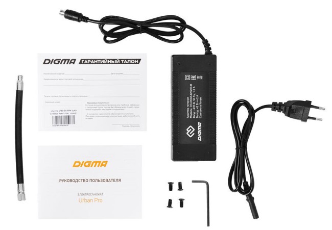 Электросамокат Digma Urban Pro 12800mAh черный (UP-8.5-12.8-250-BK)