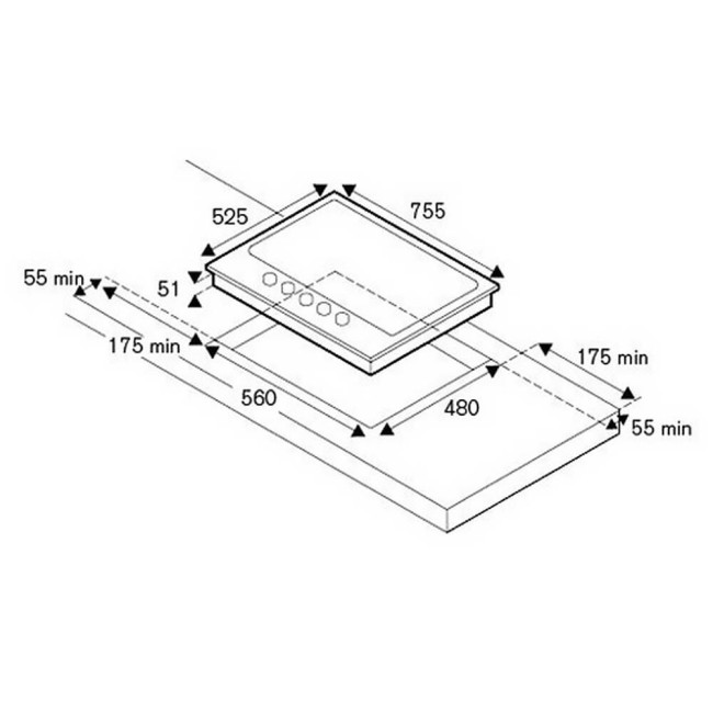 Встраиваемая газовая варочная панель La Germania P755CLAGGN Встраиваемая газовая варочная панель La Germania P755CLAGGN