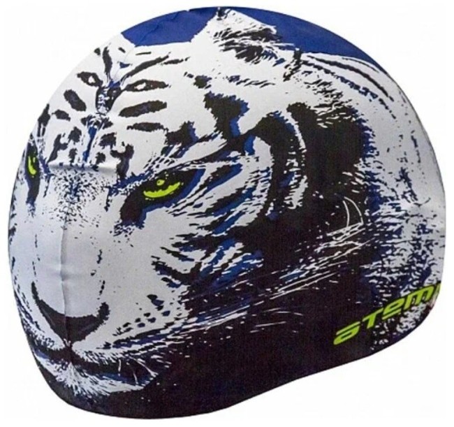 Шапочка для плавания Atemi PSC301 силикон, син.(тигр), дет.