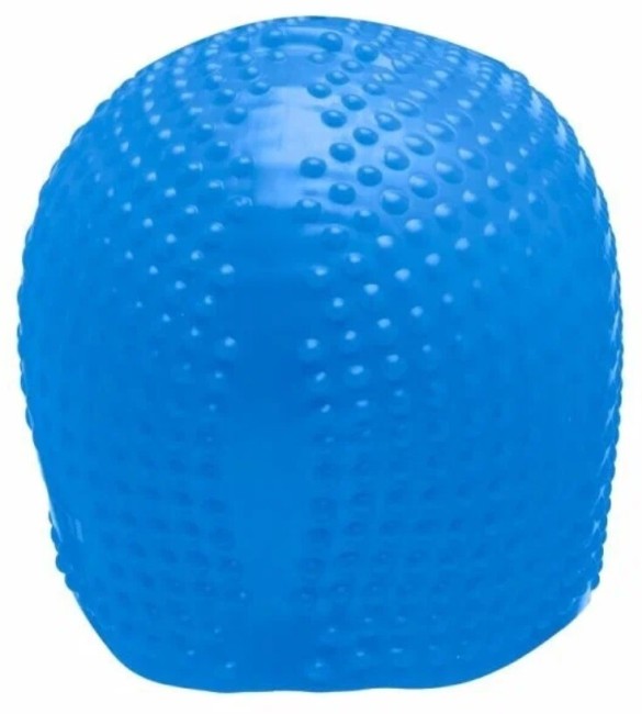 Шапочка для плавания Atemi BS60, силикон (бабл), синий