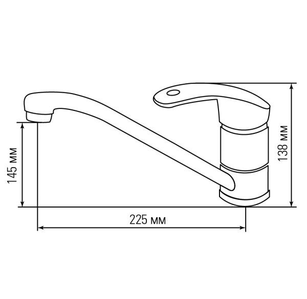 Смеситель для кухни Lex Salto Chocolate