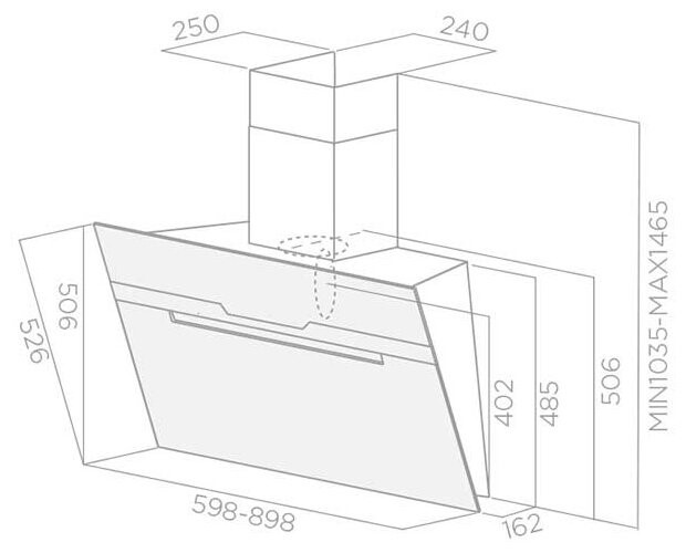 Каминная вытяжка Elica Majestic WH/A/60