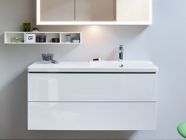 Тумба с раковиной Duravit L-CUBE (LC6929O2222) белый глянцевый