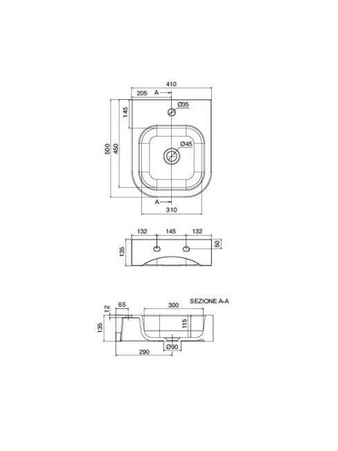 Раковина накладная Scarabeo NEXT (8047/B) White