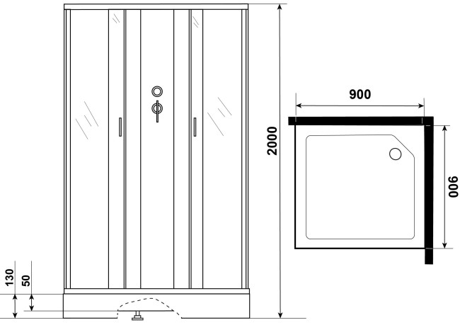Душевая кабина Niagara NG-1101-14BKG