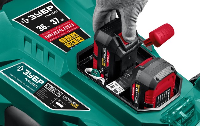 Газонокосилка аккумуляторная Зубр ГКЛ-3736-42