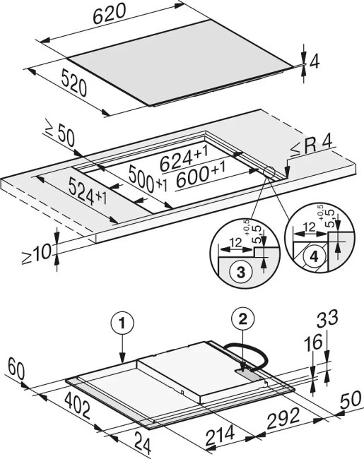 Встраиваемая индукционная варочная панель KM 7361 FL MIELE Miele KM 7361 FL Встраиваемая индукционная варочная панель KM 7361 FL MIELE Miele KM 7361 FL