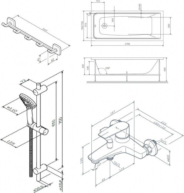 Акриловая ванна AM.PM Gem (WK 90 EA)