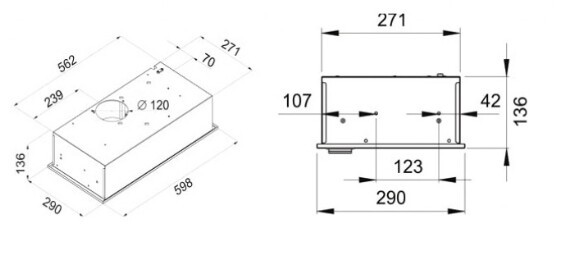 Встраиваемая вытяжка Ciarko Bongo 60 Ivory