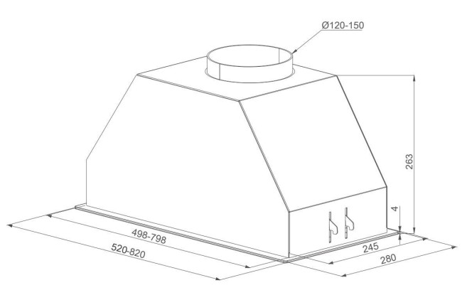 Встраиваемая вытяжка Zugel ZHI524GB Встраиваемая вытяжка Zugel ZHI524GB