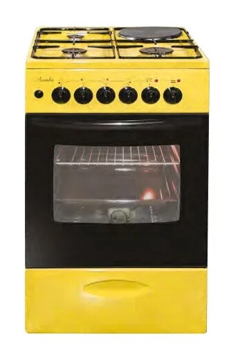 Комбинированная плита Лысьва ЭГ 1/3г14 МС-2у желтый (без крышки)