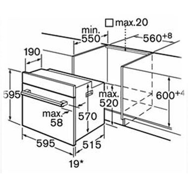 Встраиваемый электрический духовой шкаф Bosch HBN230260