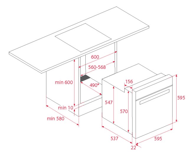 Встраиваемый электрический духовой шкаф Kuppersberg FH 611B