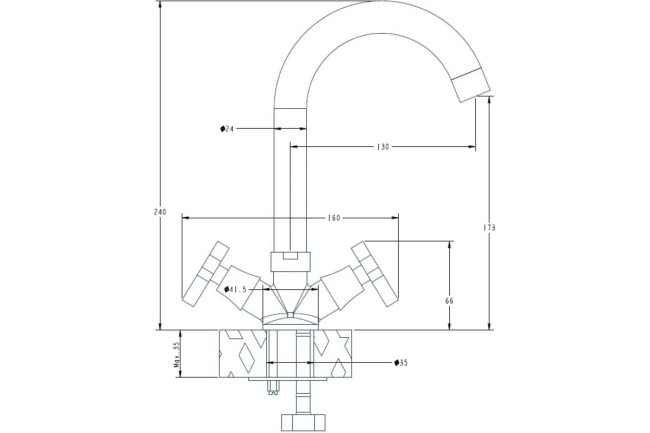 Смеситель для раковины Esko ZURICH (ZH26) Смеситель для раковины Esko ZURICH (ZH26)
