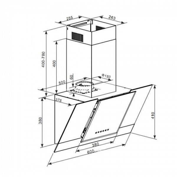 Каминная вытяжка Kaiser AT 6438 FW