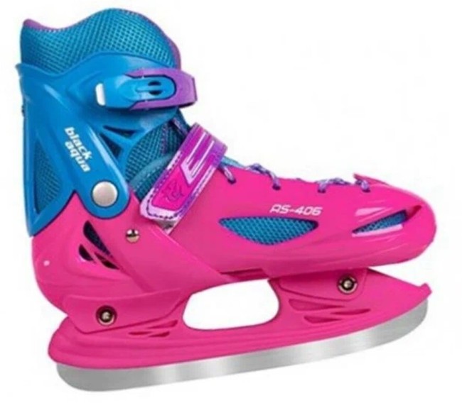 Коньки-ролики раздвижные Black Aqua AS-406, мультиколор 26-29 Коньки-ролики раздвижные Black Aqua AS-406, мультиколор 26-29