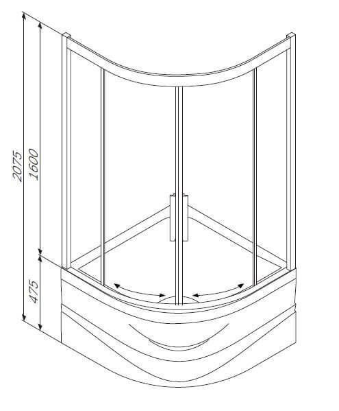 Душевой уголок AM.PM Like Deep W80G-301A090MT Душевой уголок AM.PM Like Deep W80G-301A090MT