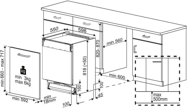 Встраиваемая посудомоечная машина Hotpoint-Ariston HI 4D66 DW