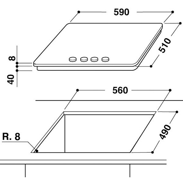 Встраиваемая газовая варочная панель Whirlpool GOR 6414 WH