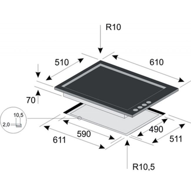 Встраиваемая газовая варочная панель Kaiser KG 6340 Turbo