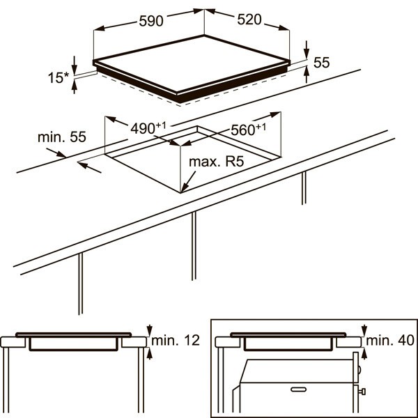 Встраиваемая индукционная варочная панель Electrolux EHI 96540 FW