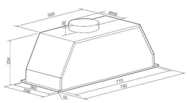 Встраиваемая вытяжка Graude LB 75.0 E