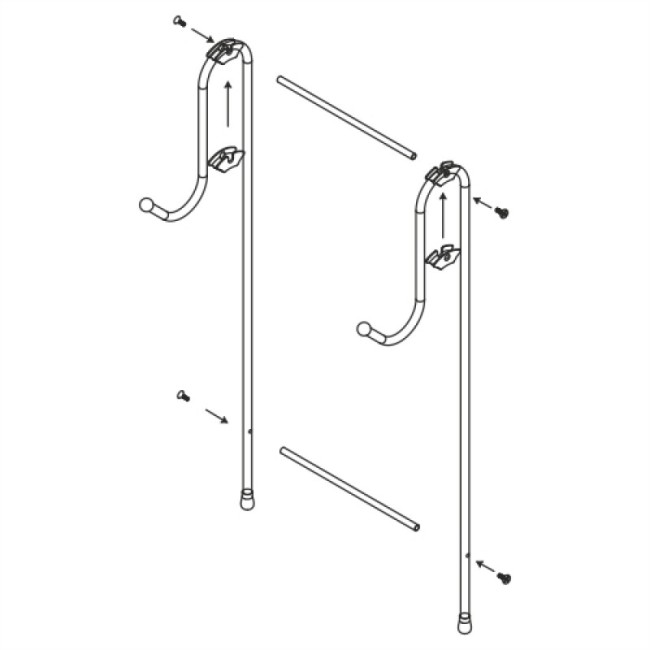Держатели для 3-х навесных полок WasserKraft K-1133