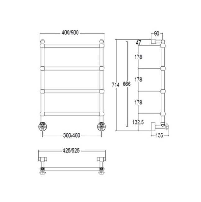 Полотенцесушитель водяной Margaroli 442 TS (442TS3604OB) Полотенцесушитель водяной Margaroli 442 TS (442TS3604OB)