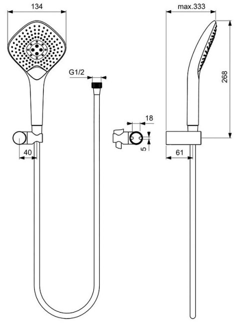 Душевой гарнитур Ideal Standard Idealrain (B1766AA)