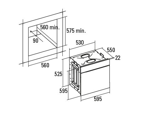 Встраиваемый электрический духовой шкаф Cata MD 7010 BK