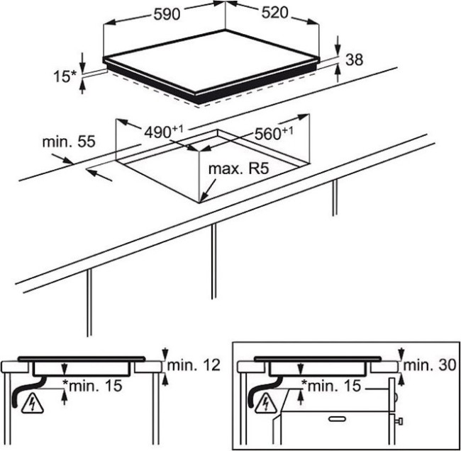 Встраиваемая электрическая варочная панель Electrolux CPE 6433 KF