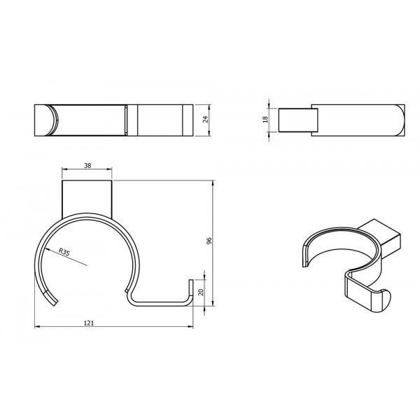 Держатель для фена Langberger 28091A хром Держатель для фена Langberger 28091A хром