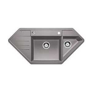 Кухонная мойка Blanco Lexa 9E Silgranit алюметаллик с клапаном-автоматом