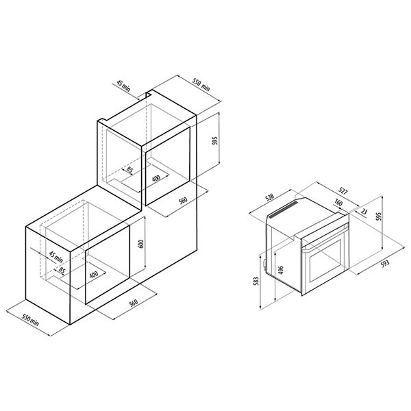 Встраиваемый электрический духовой шкаф Fornelli FET 60 Salvatore IX Встраиваемый электрический духовой шкаф Fornelli FET 60 Salvatore IX